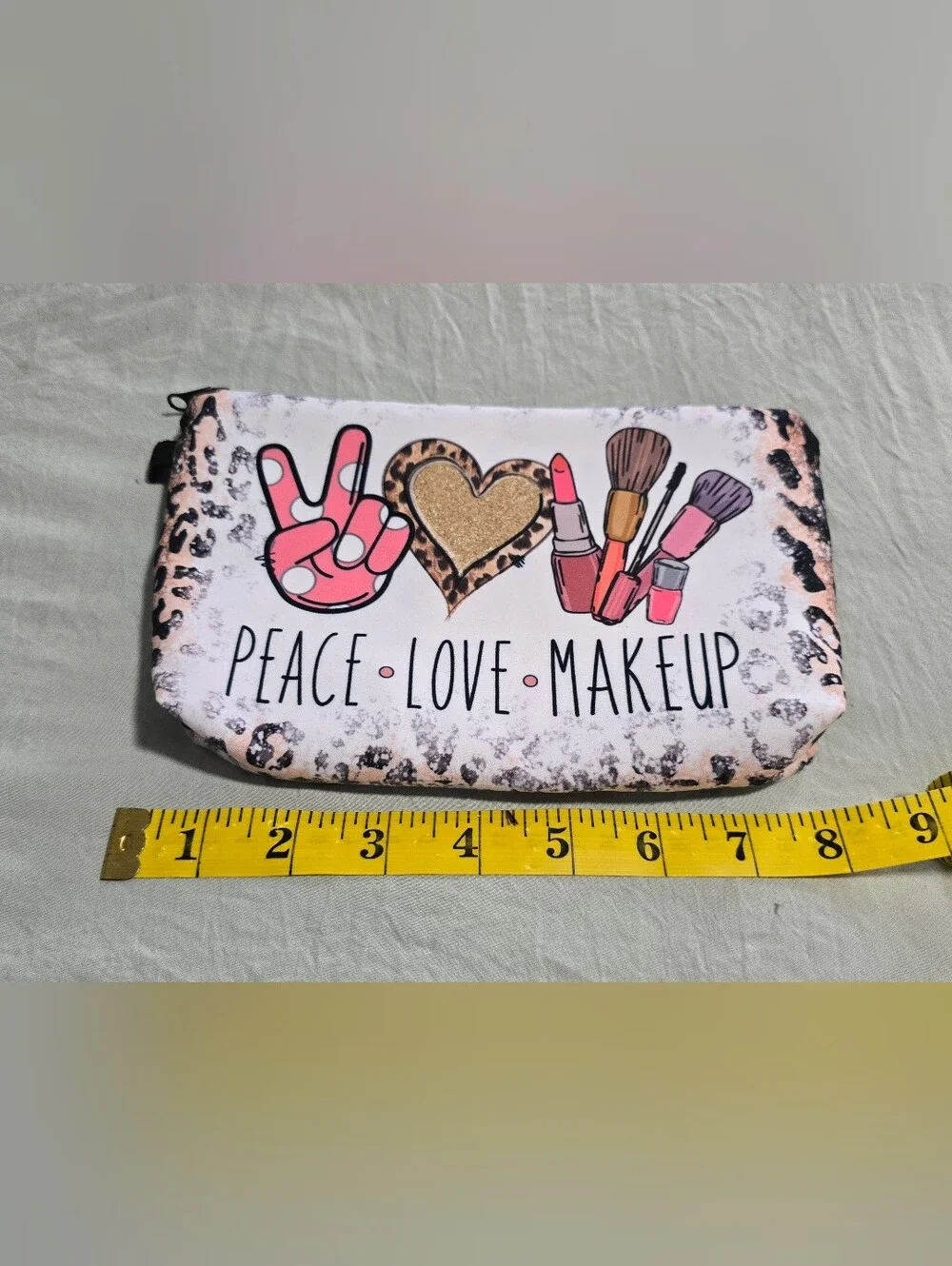✌️🩷Brand New Peace Love Makeup Cosmetic Pouch Bag